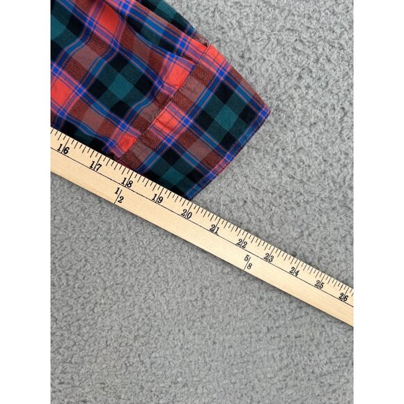 Men's Duluth Trading Co Long Sleeve Plaid Flannel Button Up Shirt Pink XL Tall - Picture 7 of 11